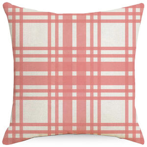 Plaid Pattern Pillow Cover In Pink